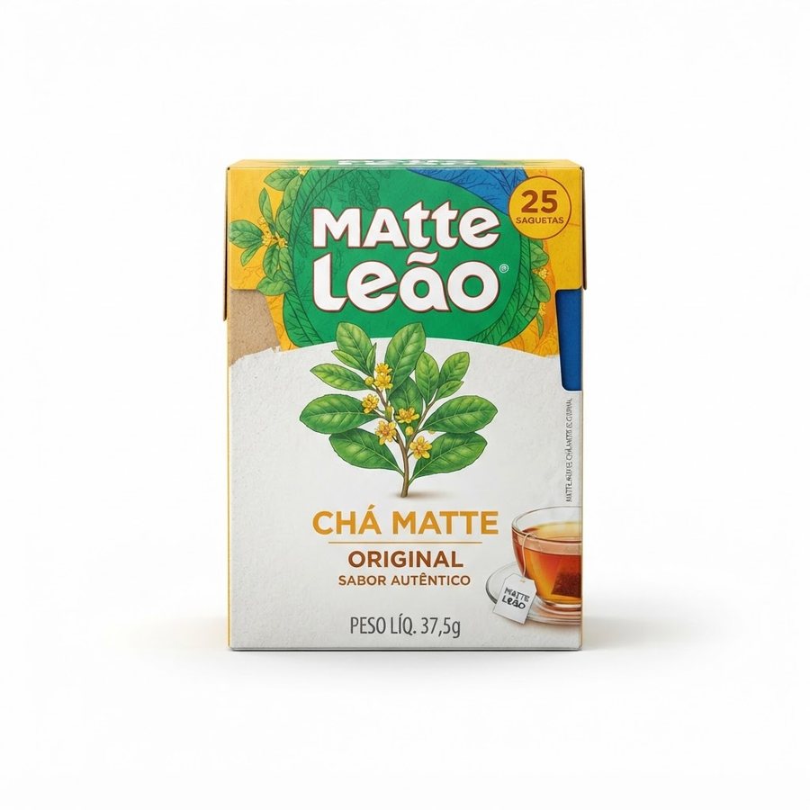 Chá Matte Leão — 25 Saquetas Matte Leão — produto disponível na BRAVI