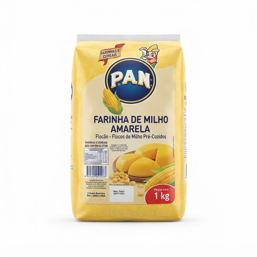 Farinha de Milho Amarela PAN 1 kg PAN — produto disponível na BRAVI