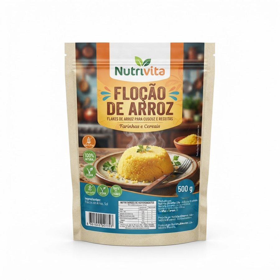 Flocão de Arroz 500 g Nutrivita — produto disponível na BRAVI