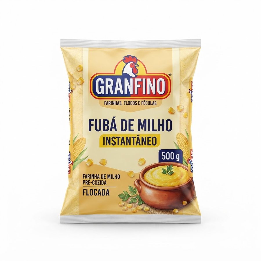 Fubá de Milho Instantâneo 500 g Granfino — produto disponível na BRAVI