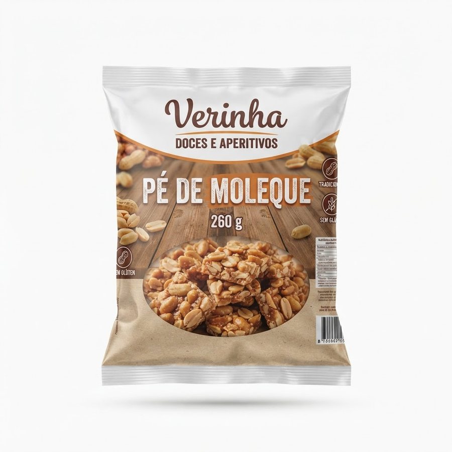 Pé de Moleque 260 g Verinha — produto disponível na BRAVI