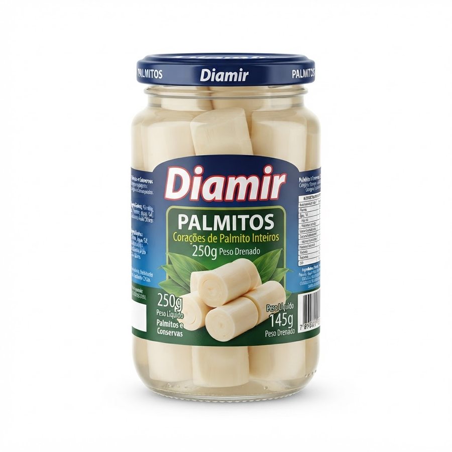 Palmito Diamir 250 g Diamir — produto disponível na BRAVI