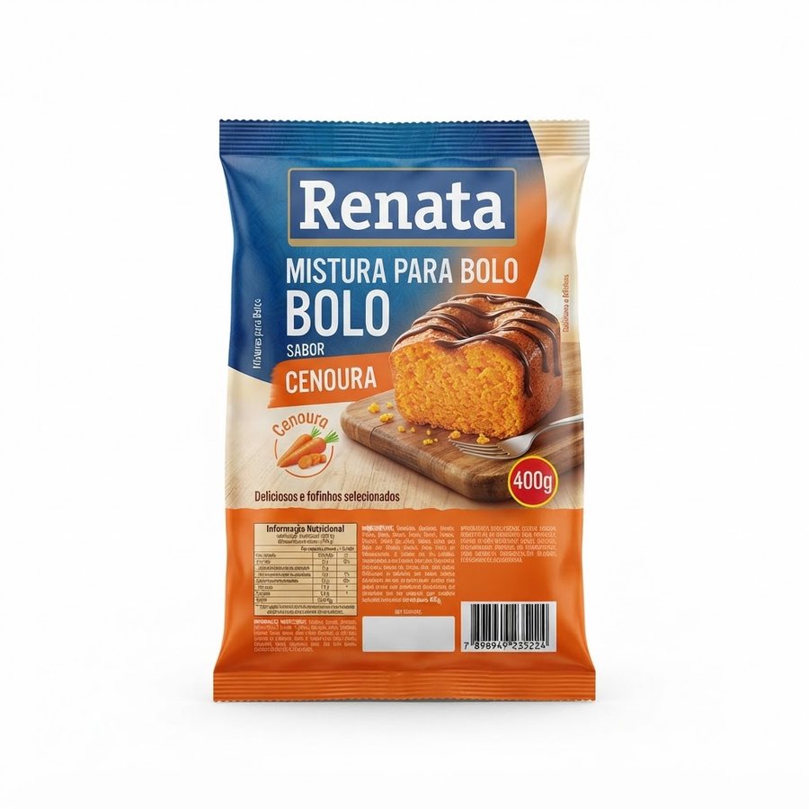 Mistura para Bolo Sabor Cenoura 400 g Renata — produto disponível na BRAVI