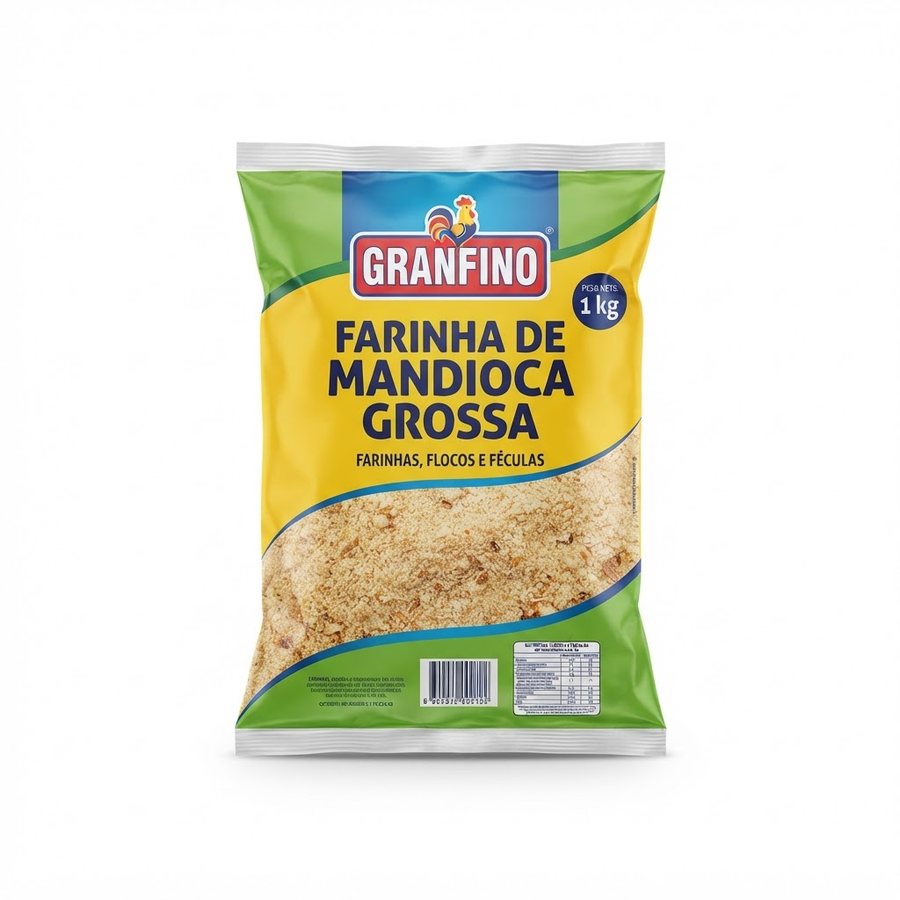 Farinha de Mandioca Grossa 1 kg Granfino — produto disponível na BRAVI