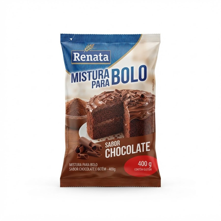 Mistura para Bolo Sabor Chocolate 400 g Renata — produto disponível na BRAVI