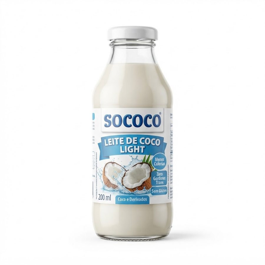 Leite de Coco Light 200 ml Sococo — produto disponível na BRAVI