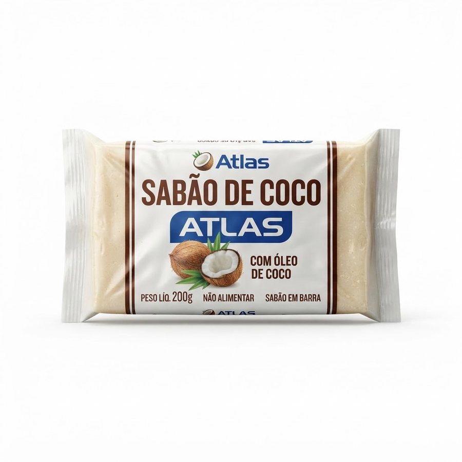 Sabão de Coco Atlas 200 g Atlas — produto disponível na BRAVI