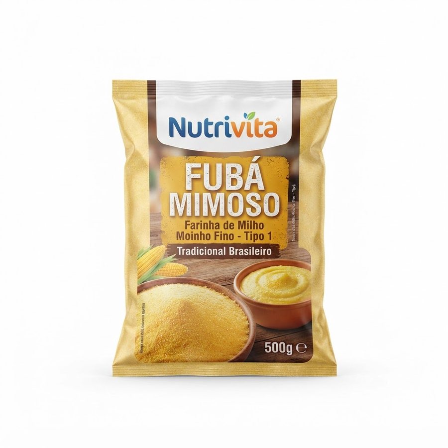 Fubá Mimoso 500 g Nutrivita — produto disponível na BRAVI