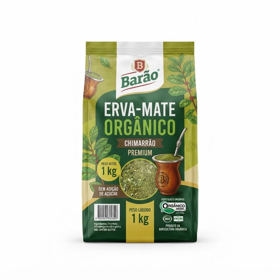 Erva-mate Barão Orgânico 1 kg Barão — produto disponível na BRAVI