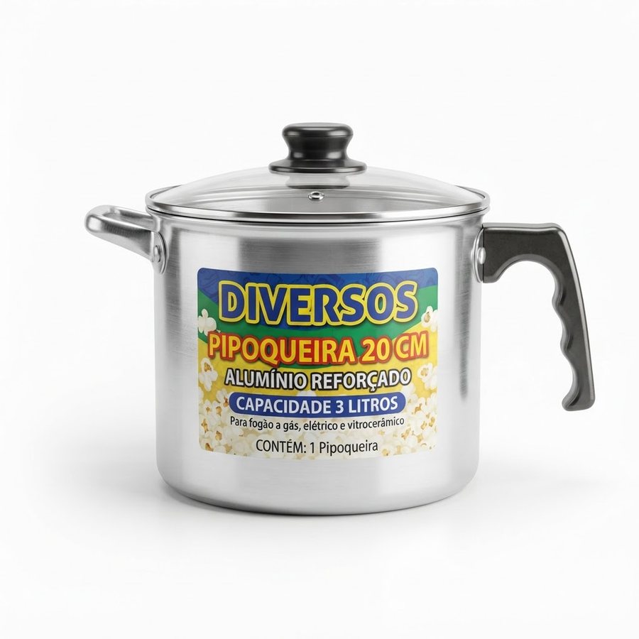 Pipoqueira 20 cm Diversos — produto disponível na BRAVI