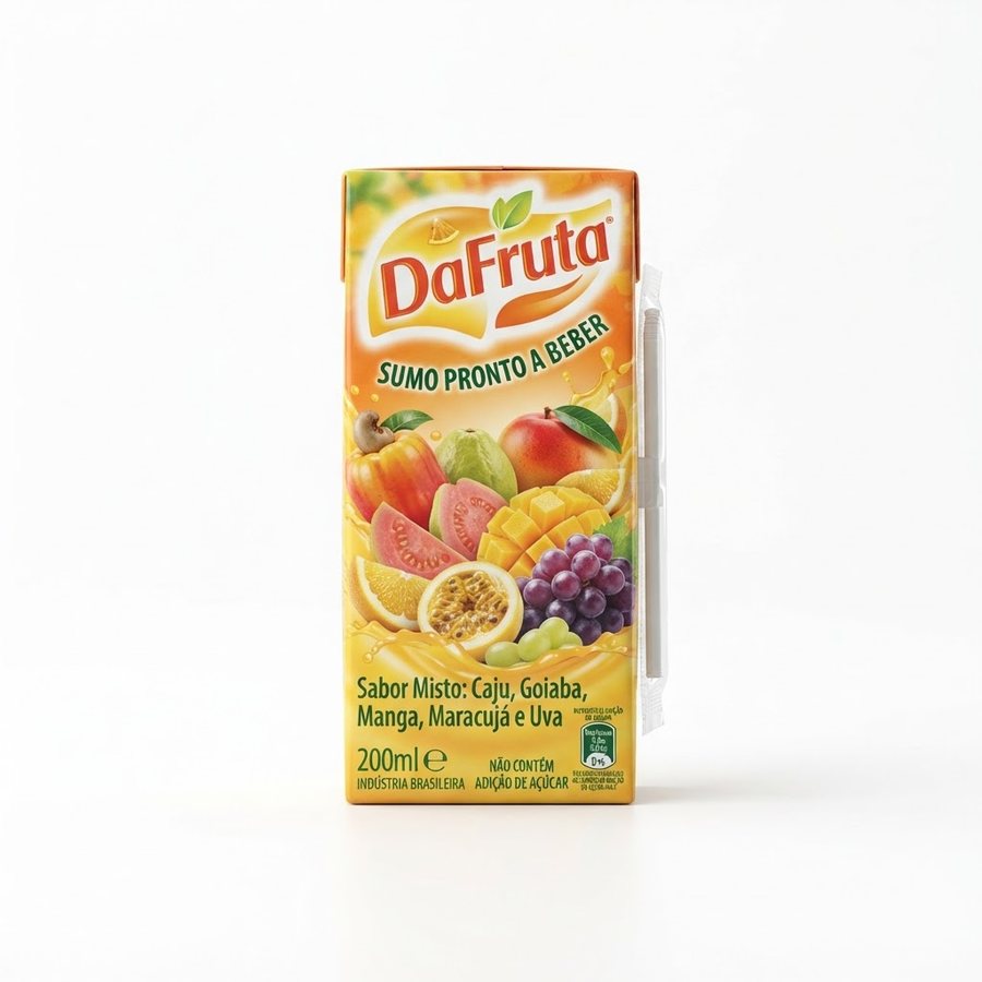 Sumo Pronto a Beber 200 ml — Caju, Goiaba, Manga, Maracujá e Uva DaFruta — produto disponível na BRAVI